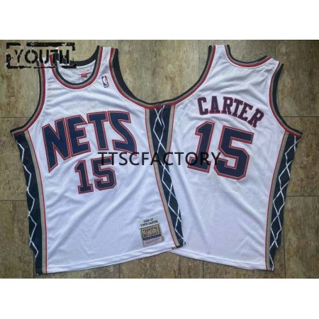 Maillot Basket Enfant Brooklyn Nets CARTER 15 Retro 2006-07 Mitchellness Blanc Swingman